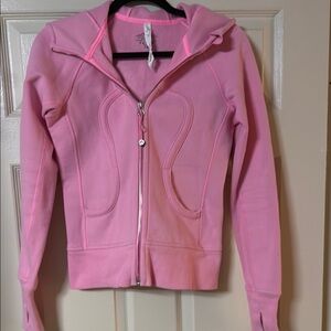 Lululemon Namaste Zip-Up Pink Scuba Hoodie Jacket